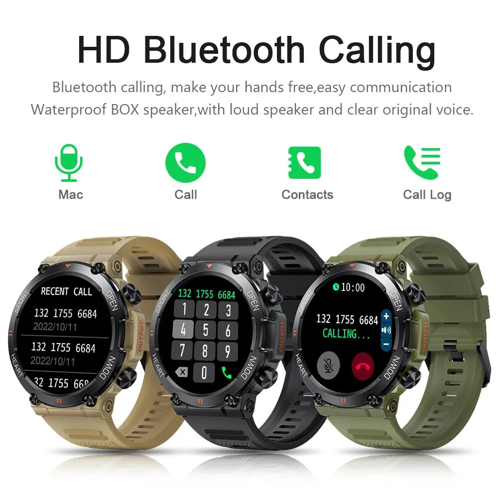 Montre Connectée Sport Homme – Écran HD, Appels Bluetooth, Cardio & Fitness | Android iOS