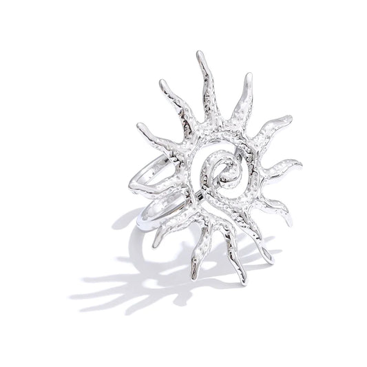 Bague soleil – doré ajustable