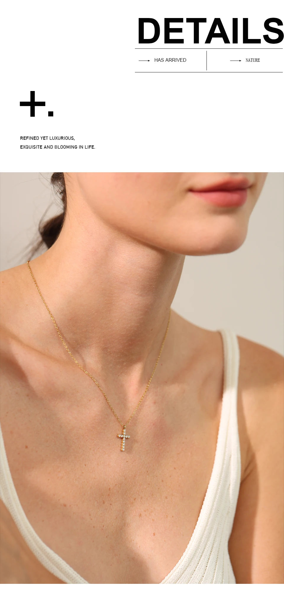 Zirkonia-Kreuz-Halskette – Brillante Eleganz