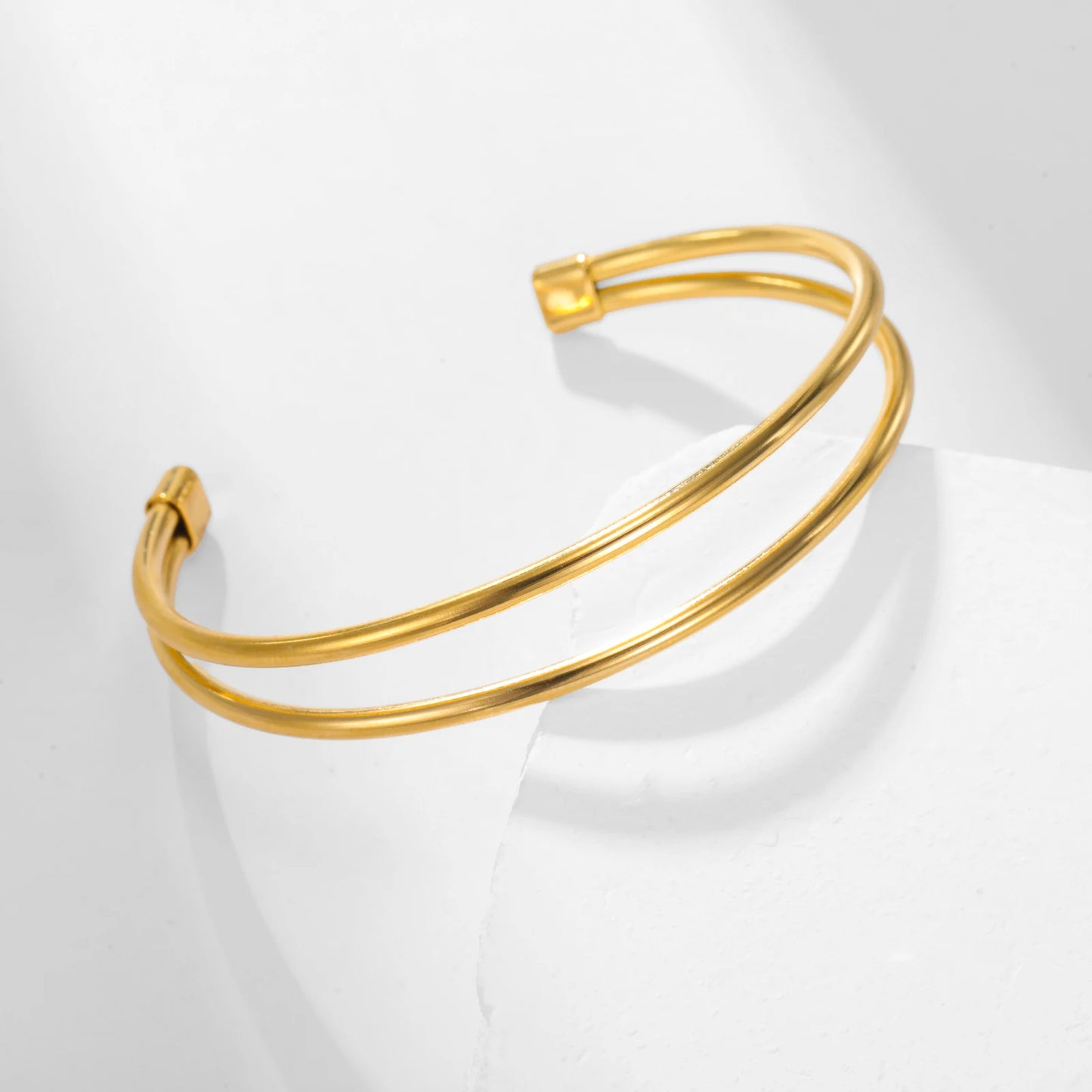 Mehrreihiges Armreif-Armband – Gold- oder Silber-Edelstahl