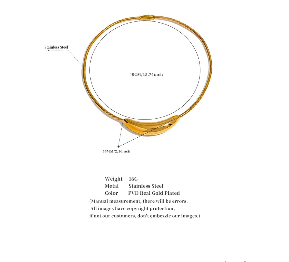 Collier Ras du Cou Tendance Plaqué Or 18K – Minimaliste et Stylé