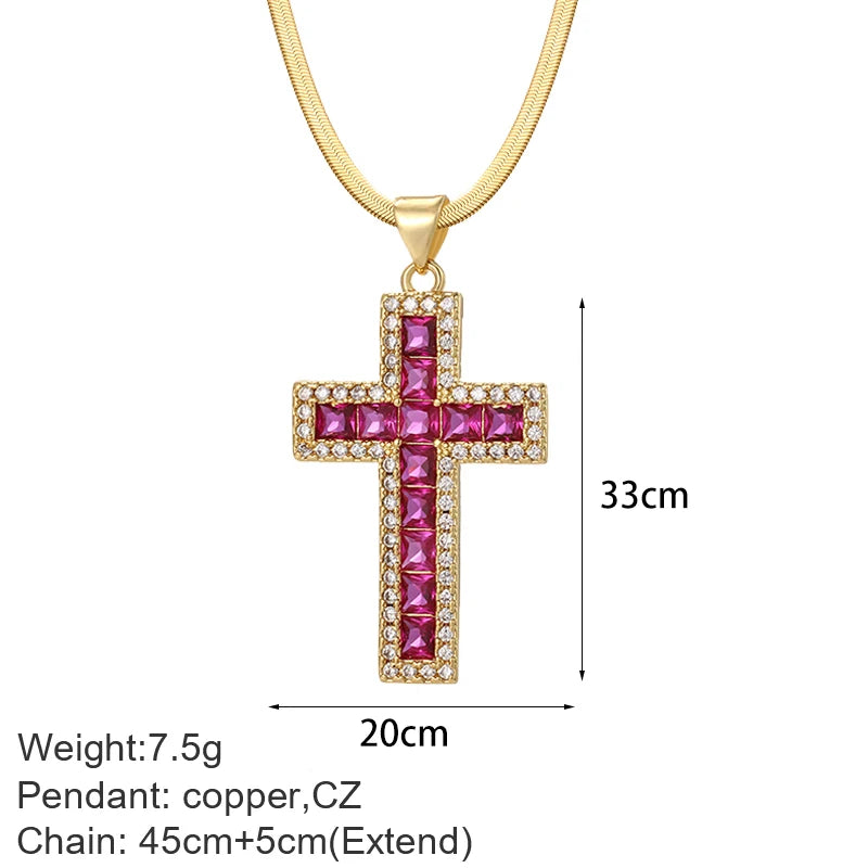 Halskette mit Kreuzanhänger – Spirituelle Eleganz & Trendy