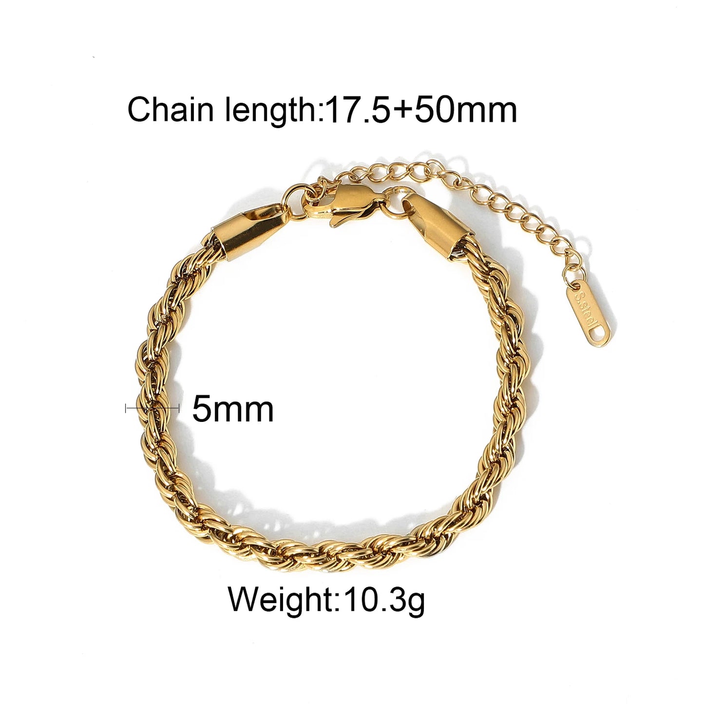 Bracelets femme dorés en acier inoxydable – Multi-chaînes 18K PVD au choix