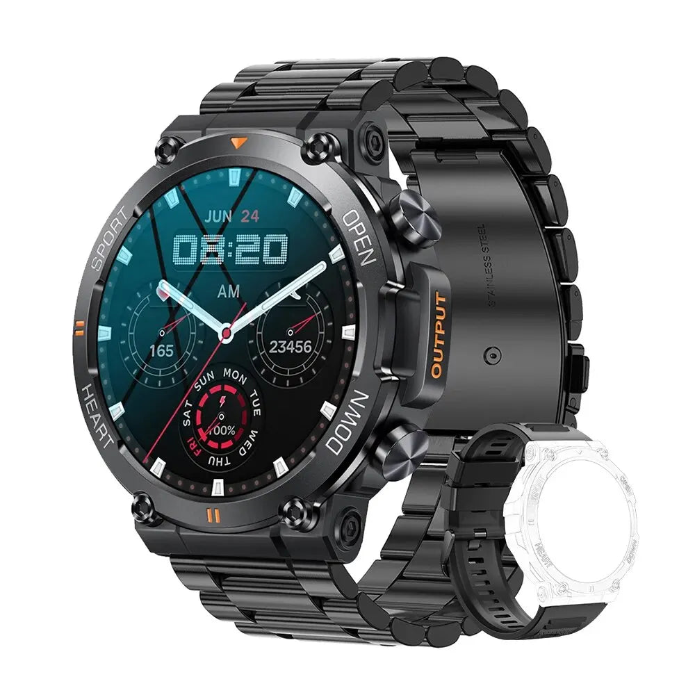 Montre Connectée Sport Homme – Écran HD, Appels Bluetooth, Cardio & Fitness | Android iOS