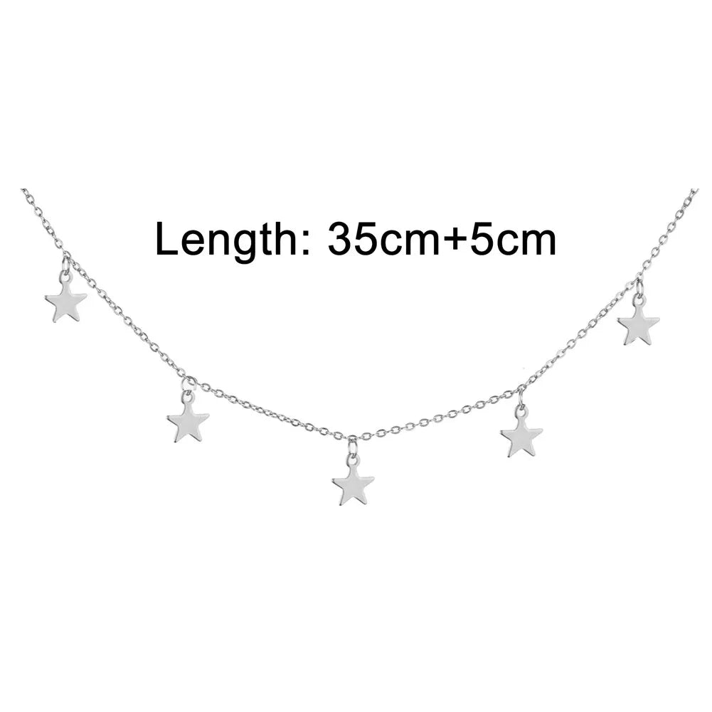 Collier Ras du Cou en Y – Acier Inoxydable Doré & Cristaux