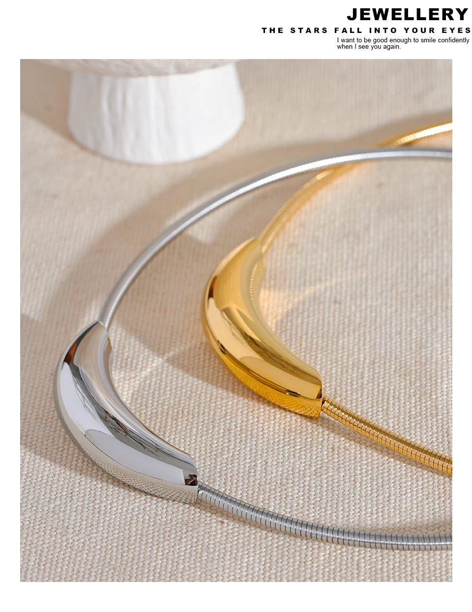 Collier Ras du Cou Tendance Plaqué Or 18K – Minimaliste et Stylé