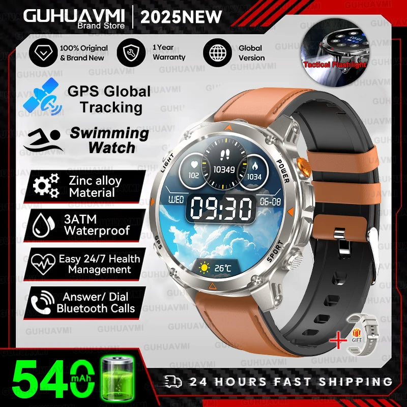 T-Rex 3 Smartwatch – Dualfrequenz-GPS, 3 ATM, Kompass, Höhenmesser, Multisport-Herrenuhr