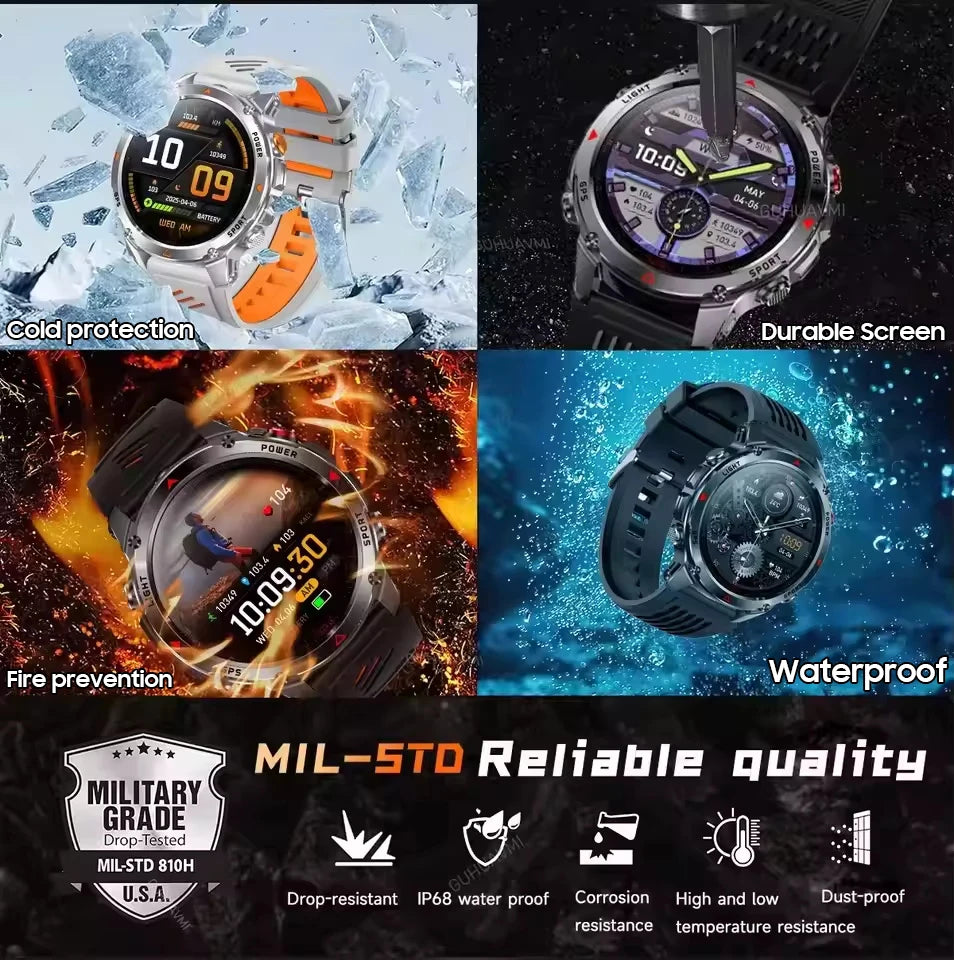 T-Rex 3 Smartwatch – Dualfrequenz-GPS, 3 ATM, Kompass, Höhenmesser, Multisport-Herrenuhr