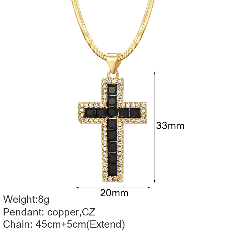 Halskette mit Kreuzanhänger – Spirituelle Eleganz & Trendy