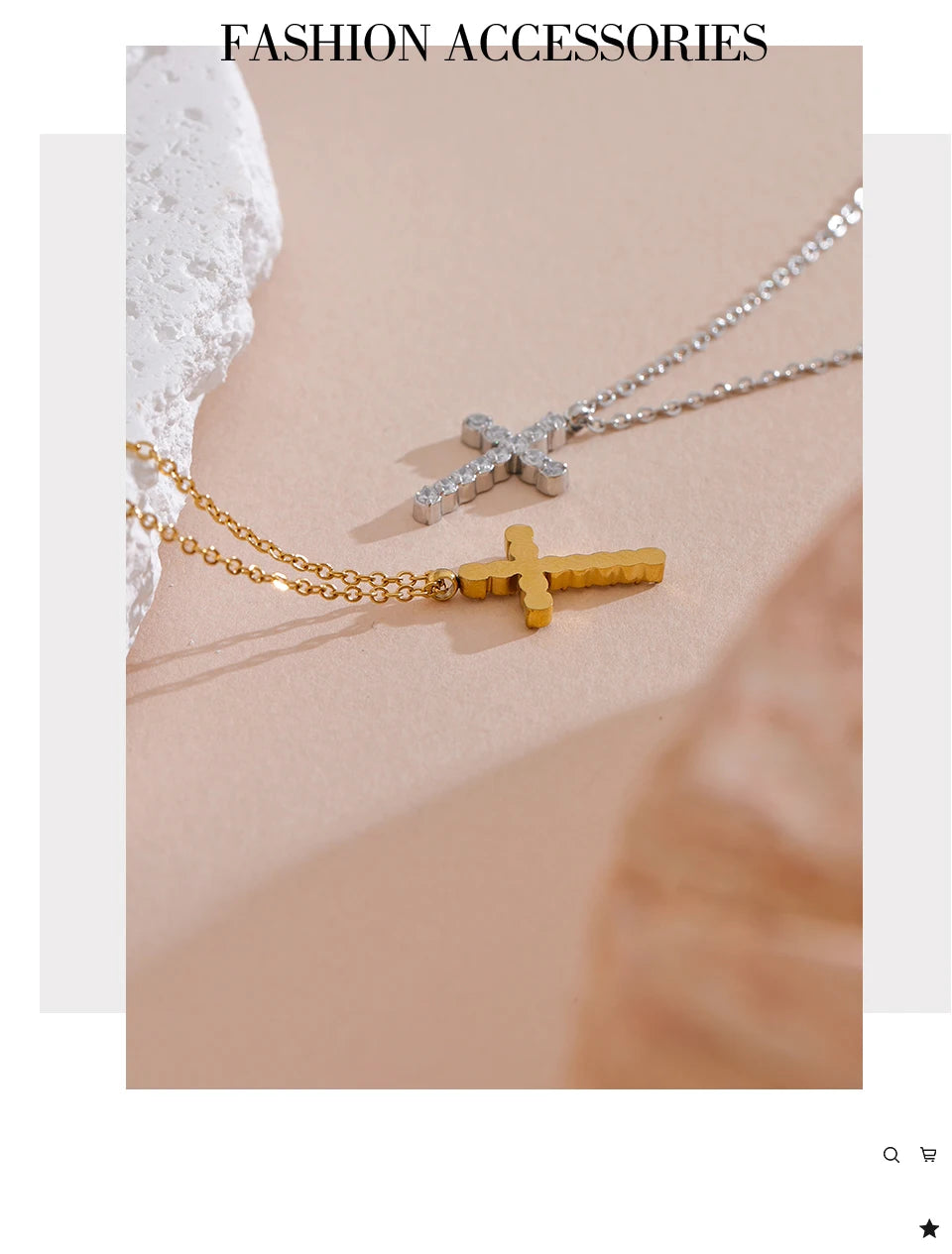 Zirkonia-Kreuz-Halskette – Brillante Eleganz