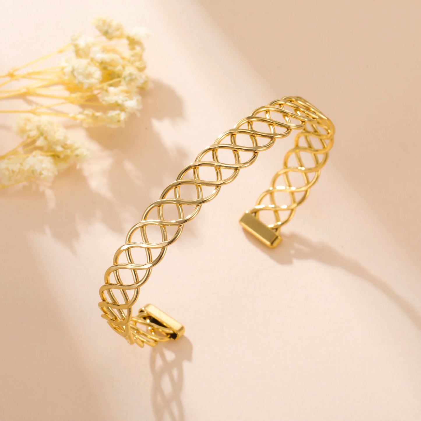 Mehrreihiges Armreif-Armband – Gold- oder Silber-Edelstahl