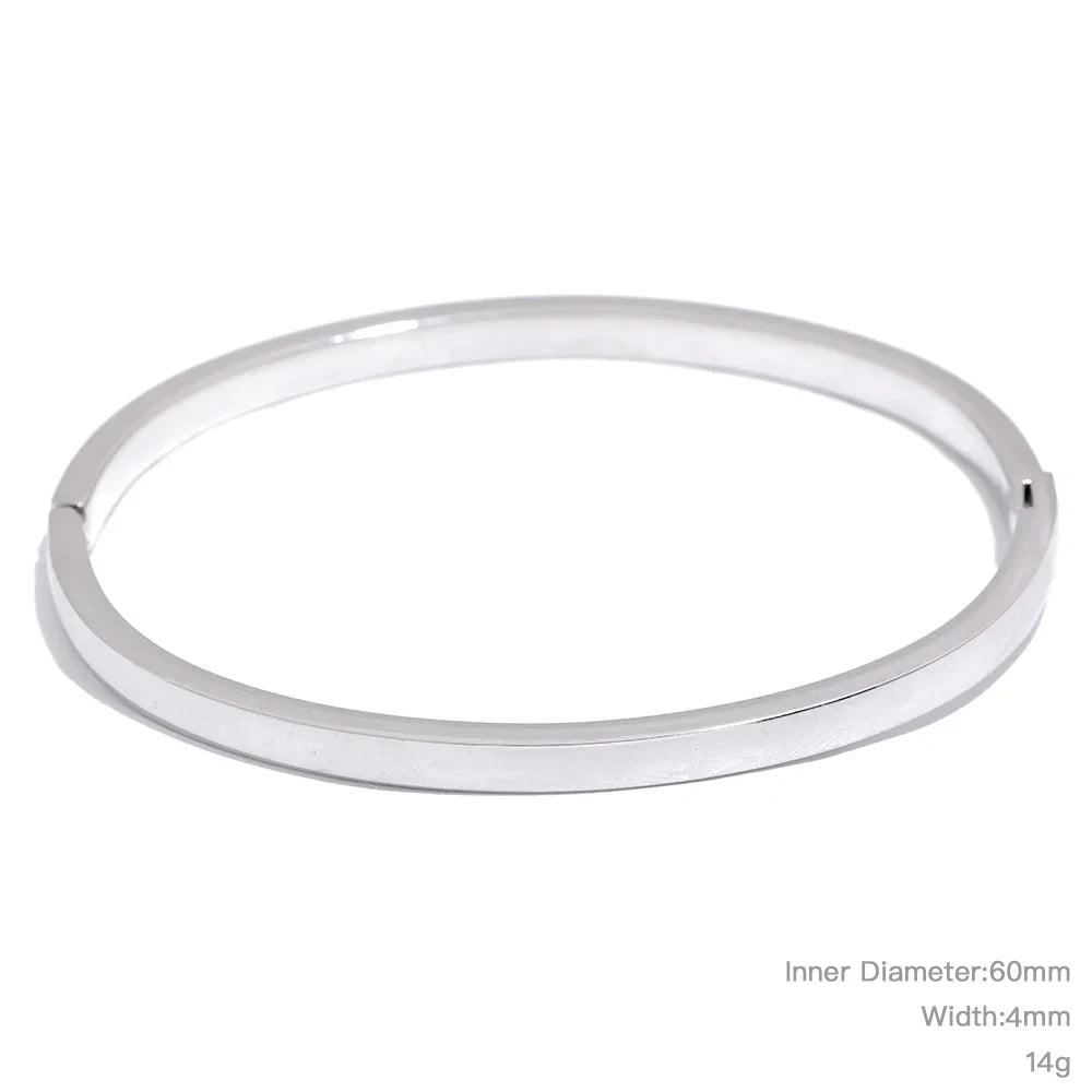 Minimalistisches rundes Armband – 316L Edelstahl, 18 Karat vergoldet, wasserdicht