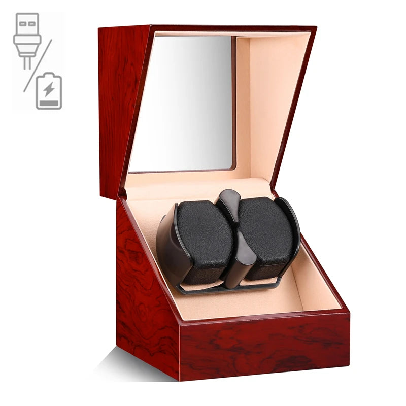 Remontoir automatique de montre luxe – Cadeau Noël & anniversaire, boîte à montre silencieuse Embers