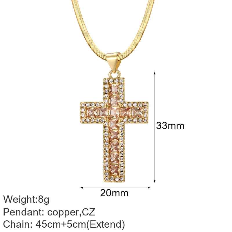 Halskette mit Kreuzanhänger – Spirituelle Eleganz & Trendy