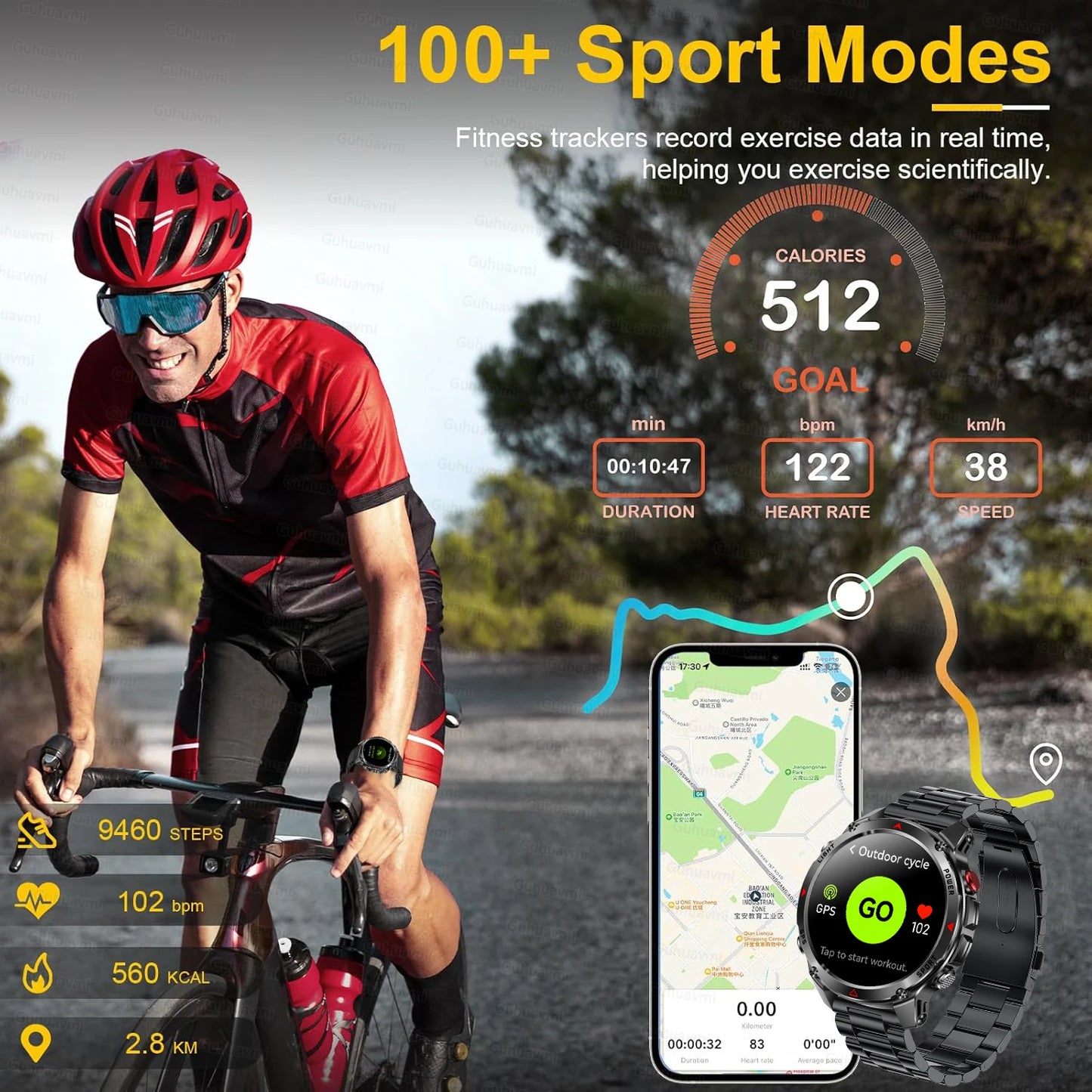 T-Rex 3 Smartwatch – Dualfrequenz-GPS, 3 ATM, Kompass, Höhenmesser, Multisport-Herrenuhr