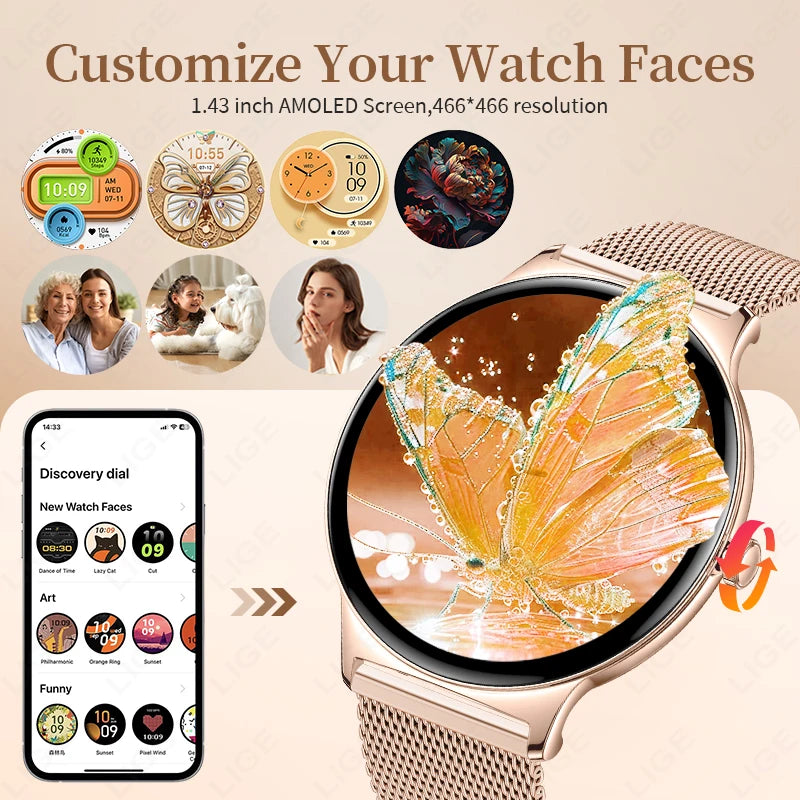 Montre connectée Xiaomi AMOLED 1,43’’ – Smartwatch femme & homme, appels Bluetooth, sport & santé, étanche IP67