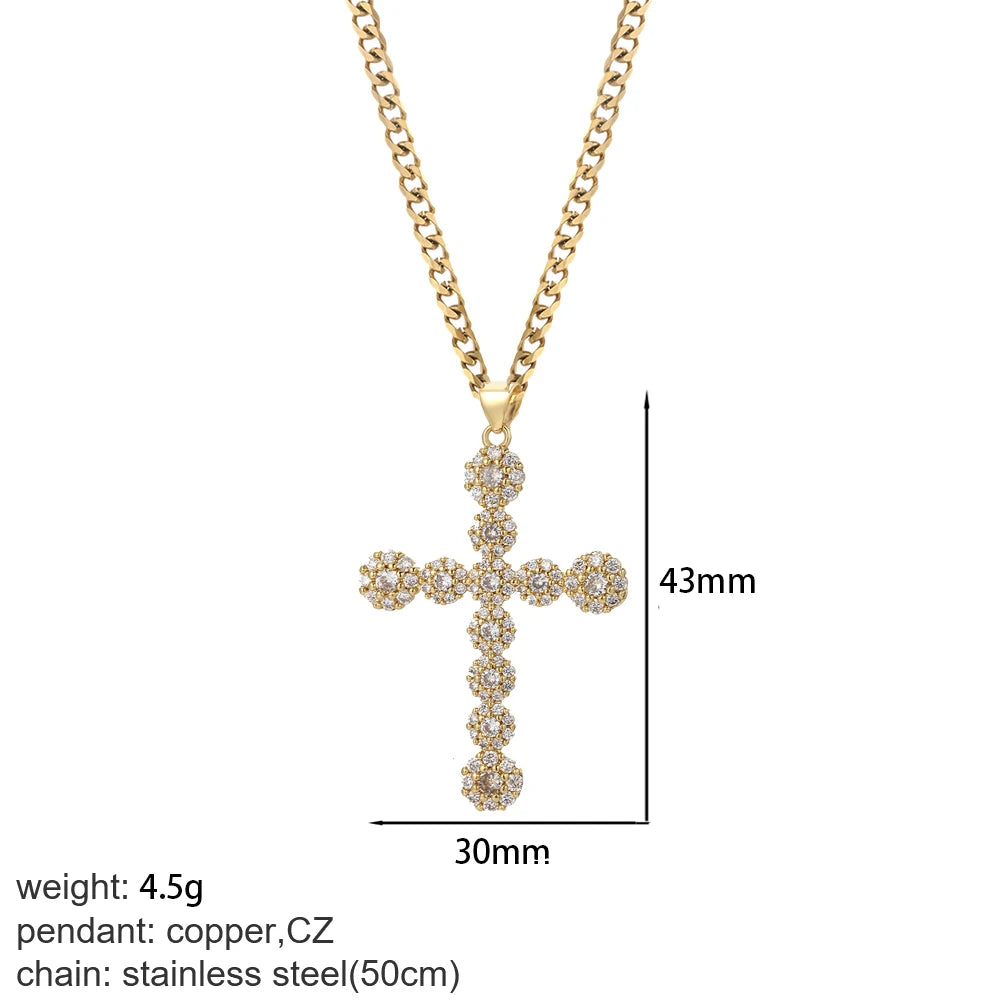 Halskette mit Kreuzanhänger – Spirituelle Eleganz & Trendy