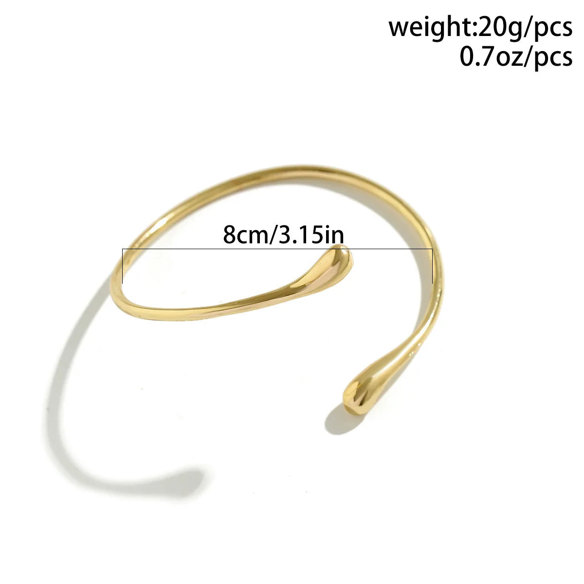Bracelet de bras géométrique – Design goutte dorée, style vintage