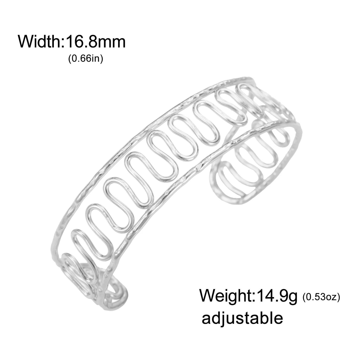 Mehrreihiges Armreif-Armband – Gold- oder Silber-Edelstahl