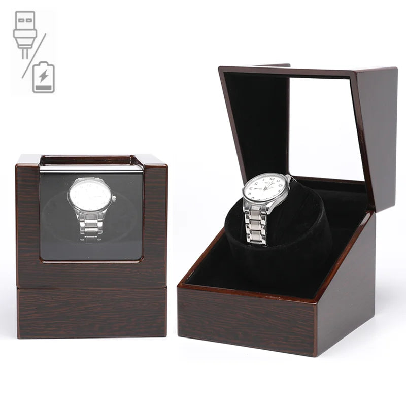 Remontoir automatique de montre luxe – Cadeau Noël & anniversaire, boîte à montre silencieuse Embers