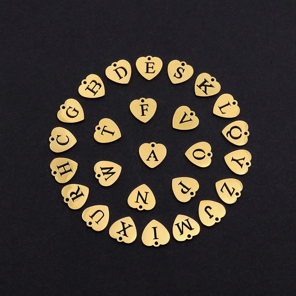 Anpassbare Edelstahl-Herzkette mit Initialen - Trendiger Gold- oder Silberschmuck