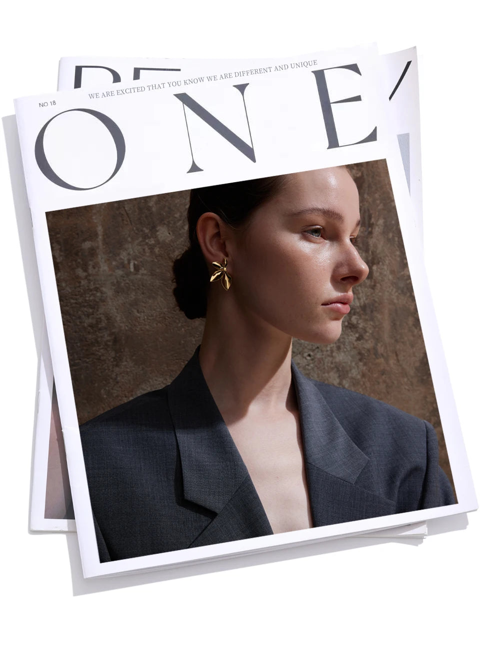 Boucles d’oreilles feuillage – Acier inoxydable doré, design sculpté