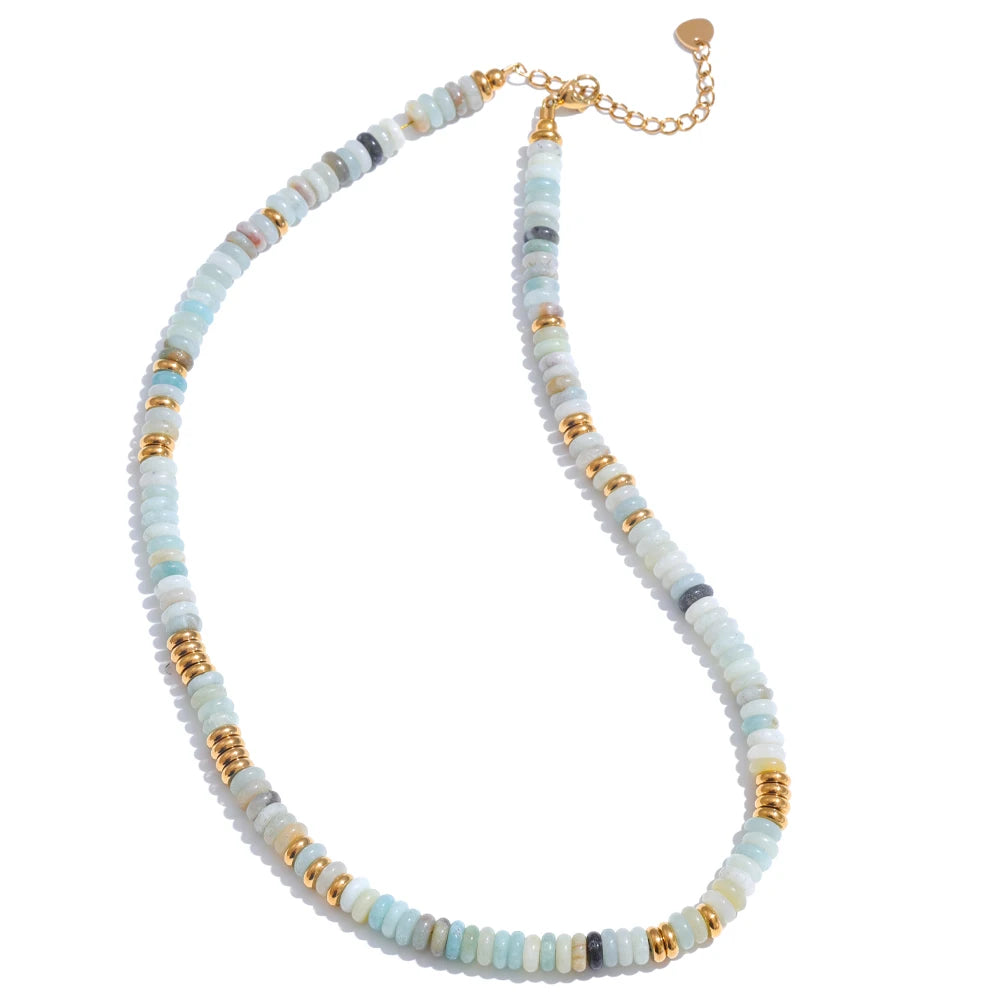 Collier perles colorées – Pierre naturelle