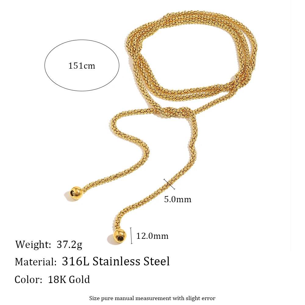 Collier Multicouches Doré – Acier Inoxydable Plaqué Or 18K