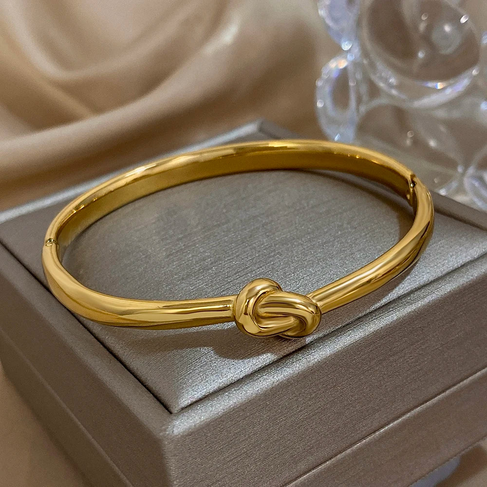 Goldknotenarmband – Unisex Edelstahl