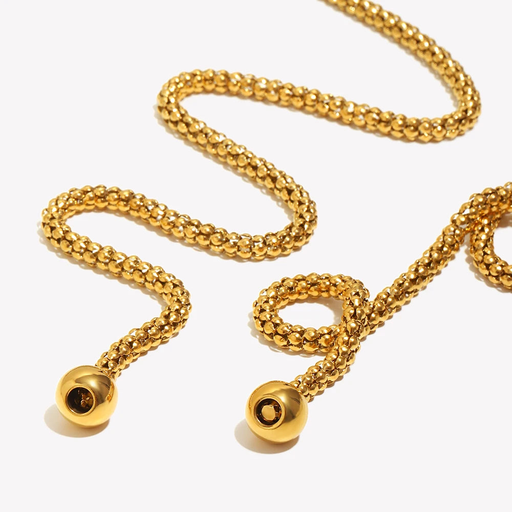 Collier Multicouches Doré – Acier Inoxydable Plaqué Or 18K
