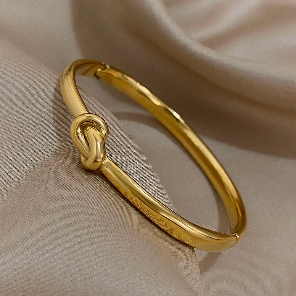 Goldknotenarmband – Unisex Edelstahl