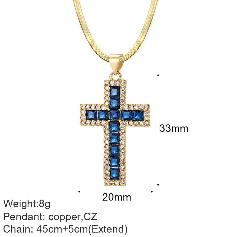 Halskette mit Kreuzanhänger – Spirituelle Eleganz & Trendy
