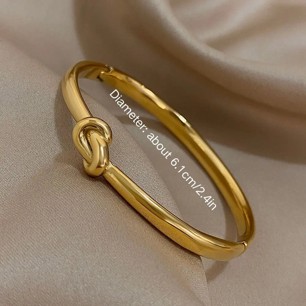 Goldknotenarmband – Unisex Edelstahl