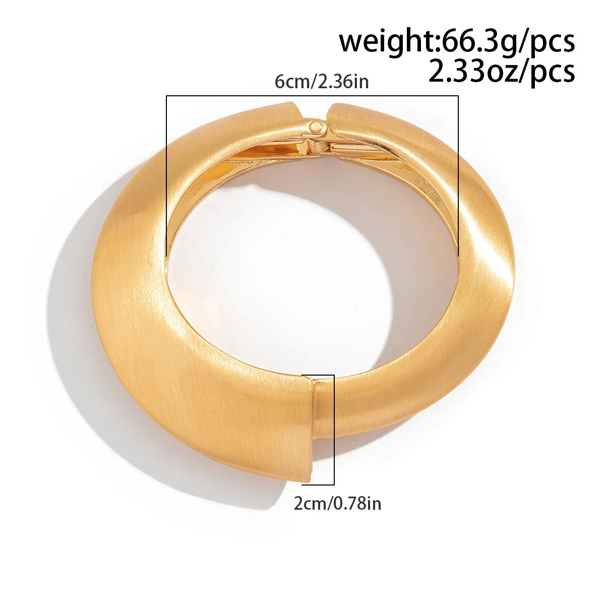 Geformtes Manschettenarmband – Organisches Golddesign