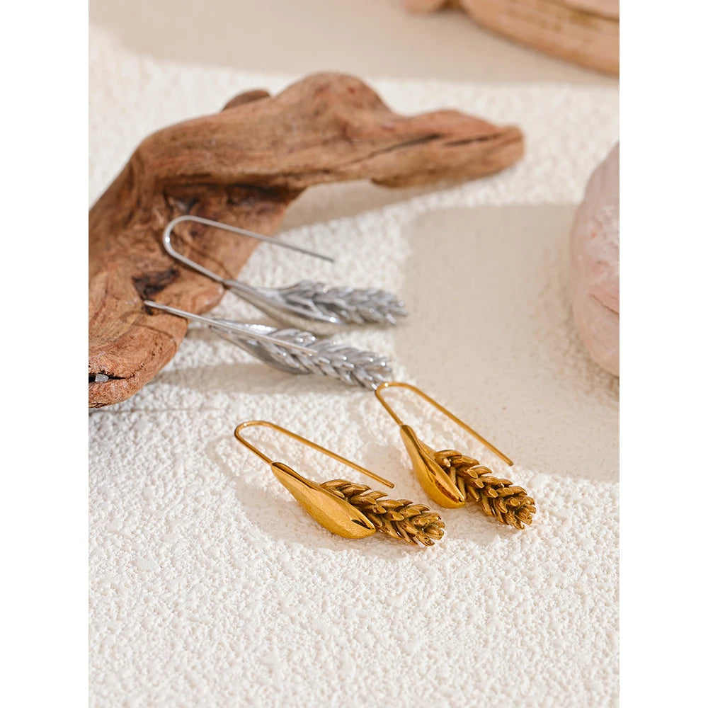 Boucles d’oreilles épi de blé doré – design délicat