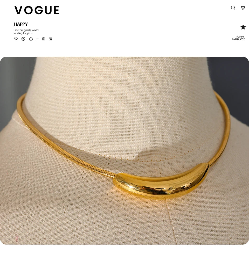 Collier Ras du Cou Tendance Plaqué Or 18K – Minimaliste et Stylé