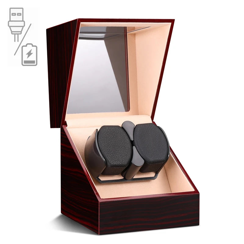 Remontoir automatique de montre luxe – Cadeau Noël & anniversaire, boîte à montre silencieuse Embers