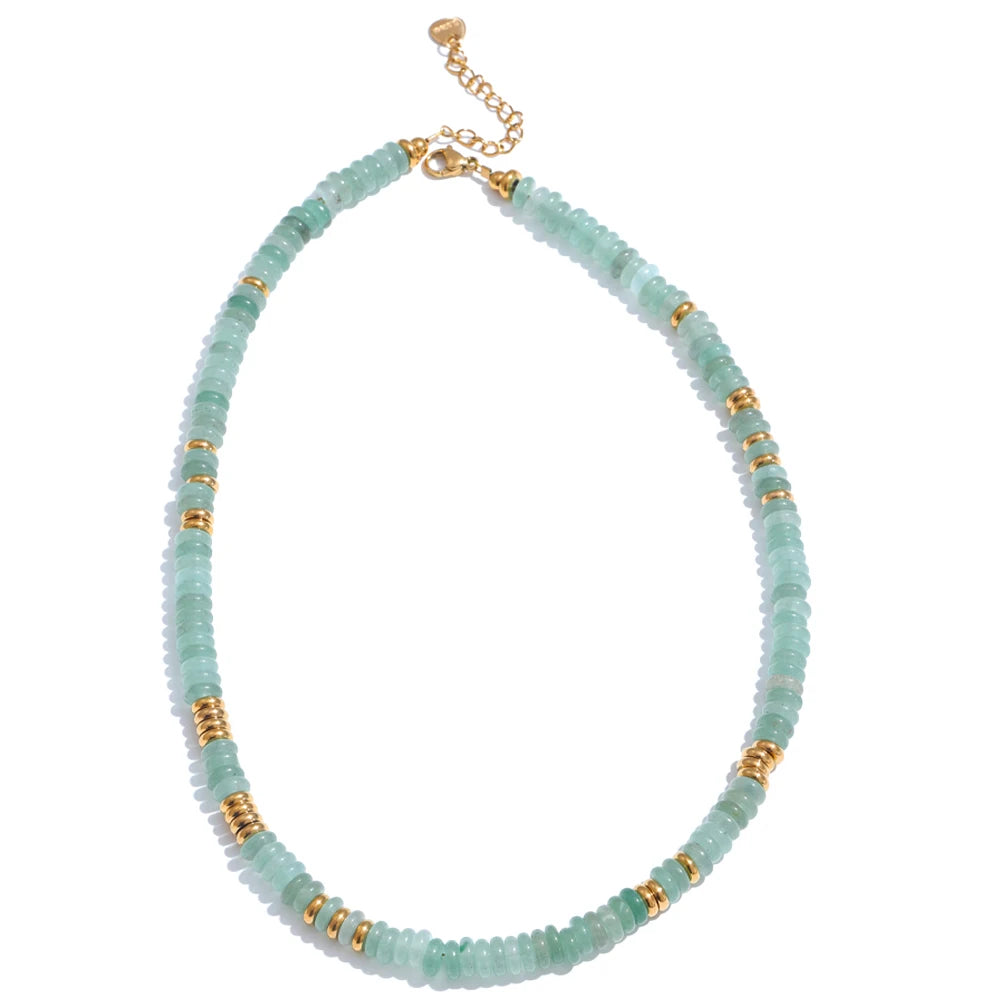 Collier perles colorées – Pierre naturelle