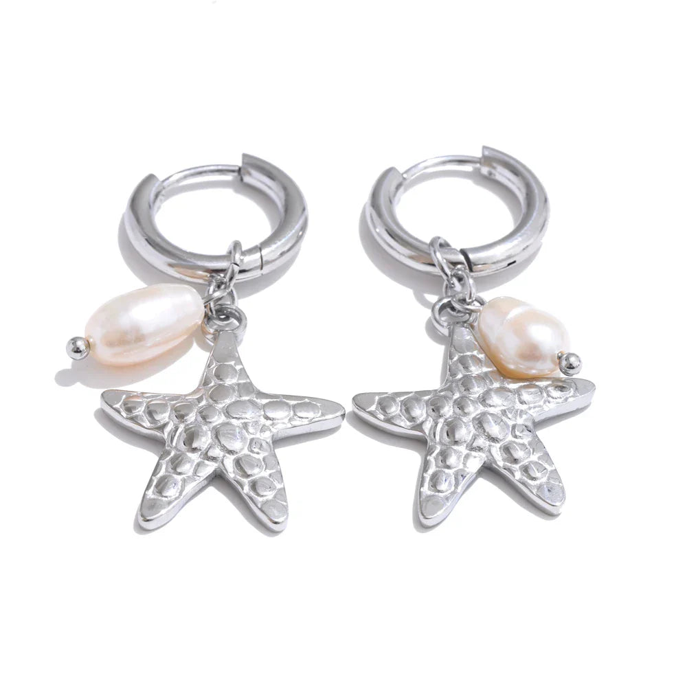 Boucles océan – perles et étoiles de mer