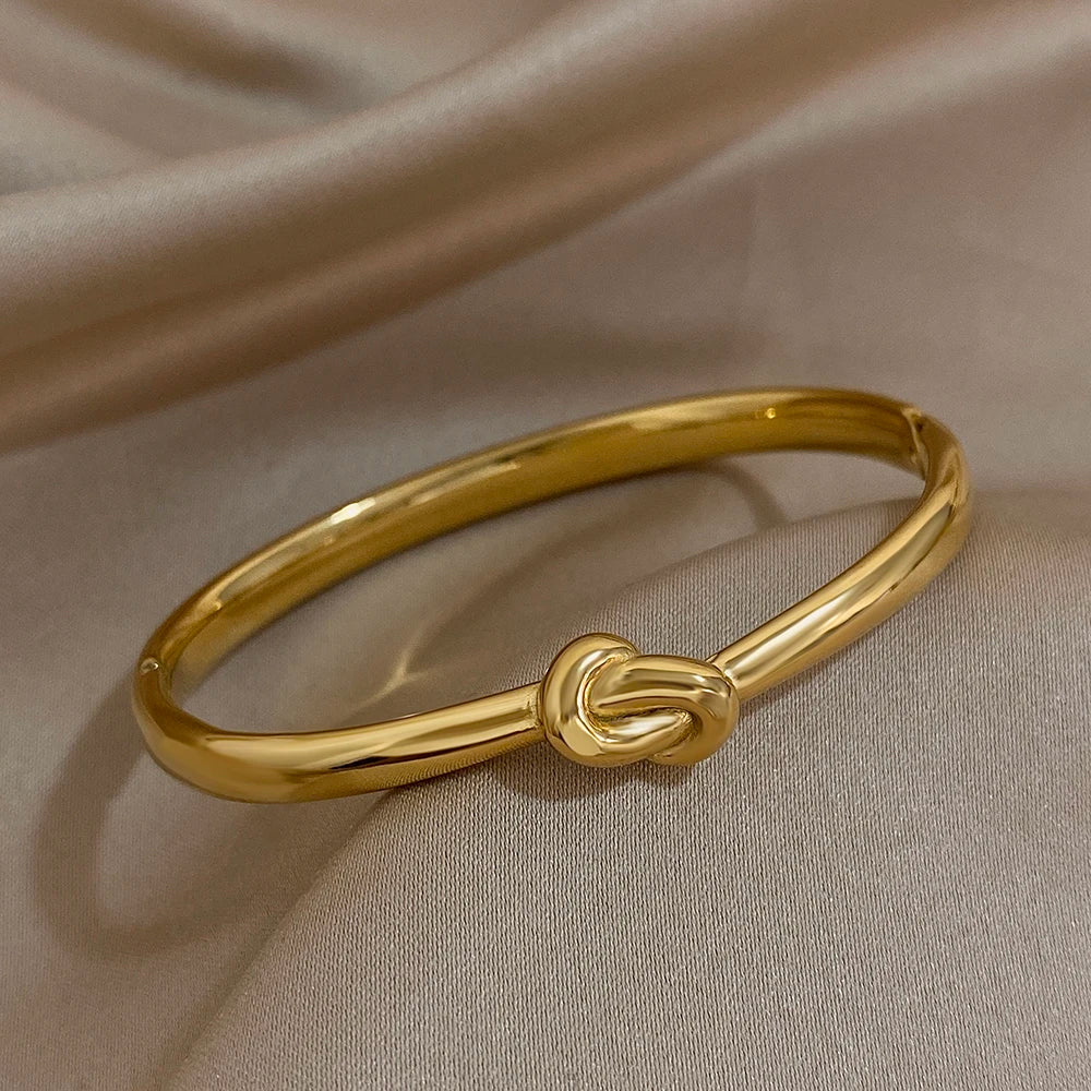 Goldknotenarmband – Unisex Edelstahl