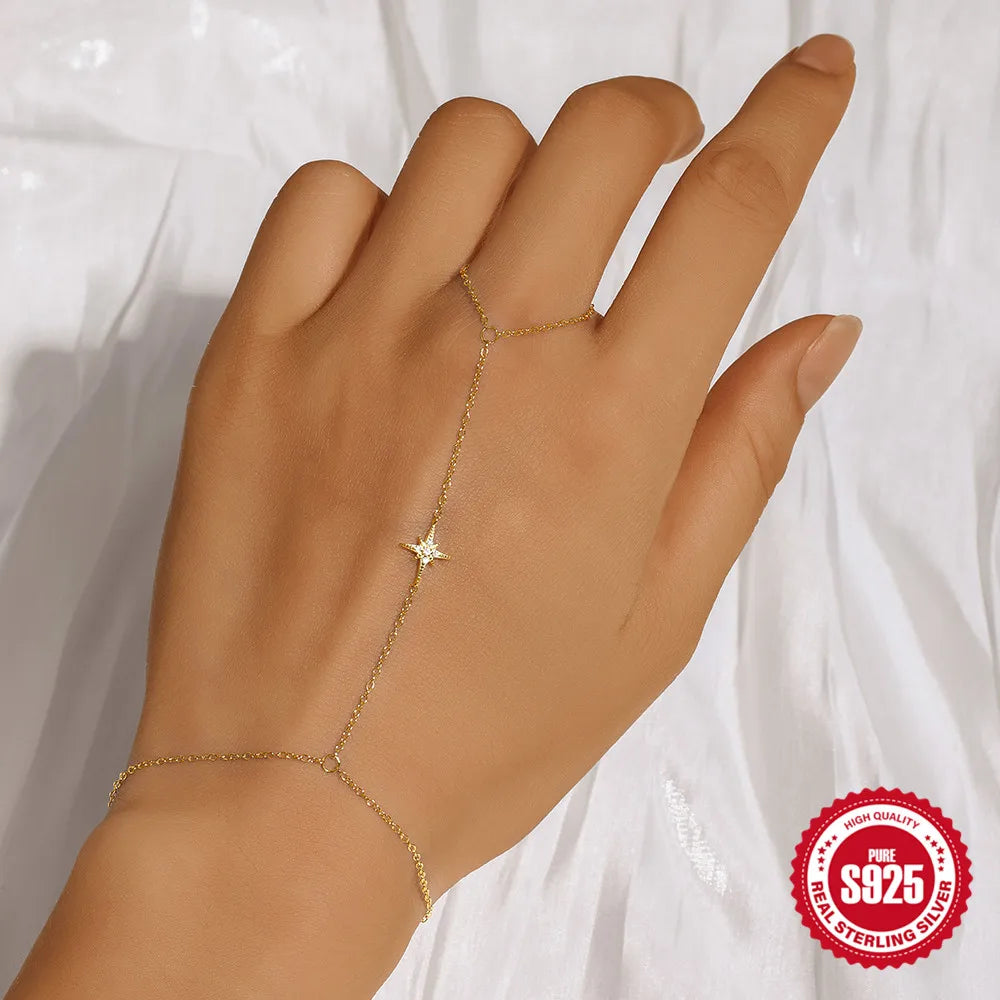 Bracelet Chaîne de Main Chic – L’Élégance au Bout des Doigts