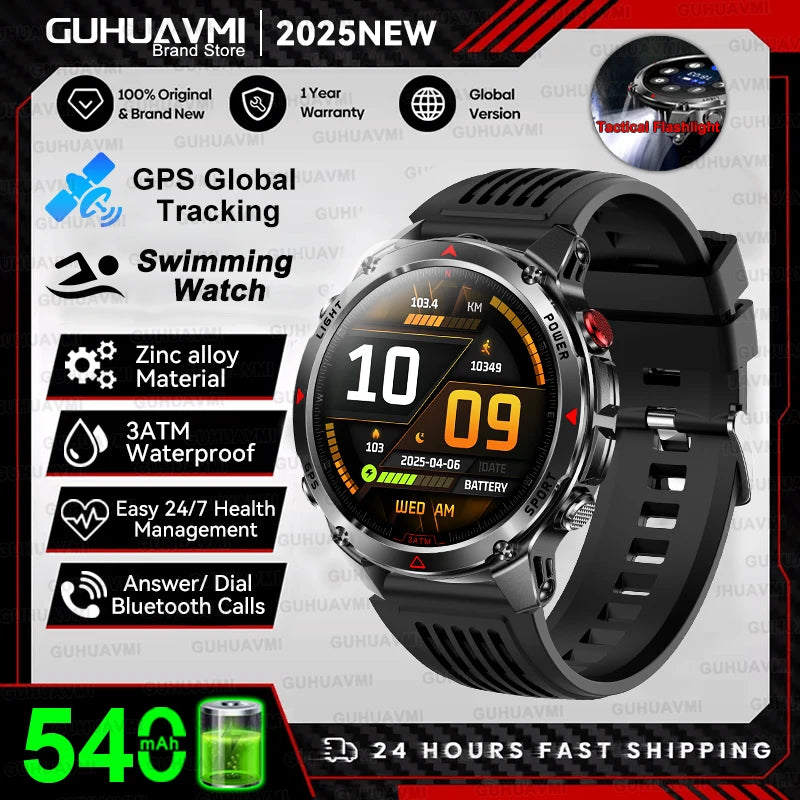 T-Rex 3 Smartwatch – Dualfrequenz-GPS, 3 ATM, Kompass, Höhenmesser, Multisport-Herrenuhr