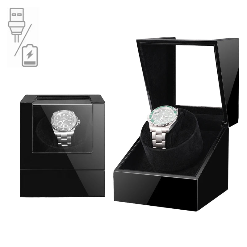 Remontoir automatique de montre luxe – Cadeau Noël & anniversaire, boîte à montre silencieuse Embers
