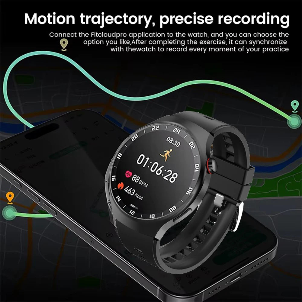 Montre Connectée Sport 2025 – Écran AMOLED HD, Appels Bluetooth, GPS, Santé | Homme & Femme
