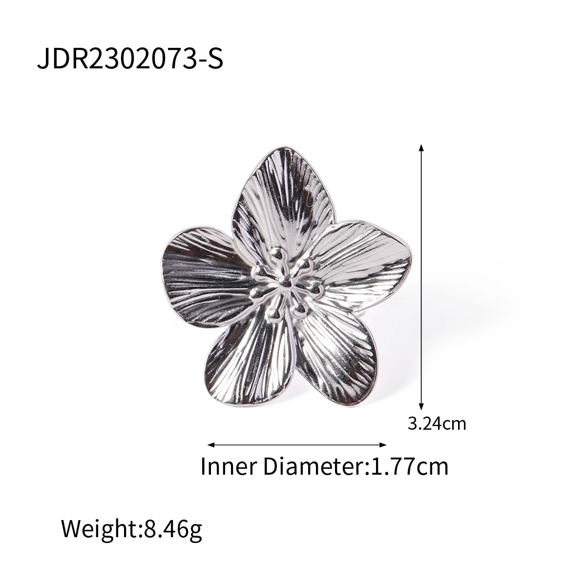Bagues femme dorées en acier inoxydable – Mode plaqué or 18K, perle & designs tendance, taille réglable