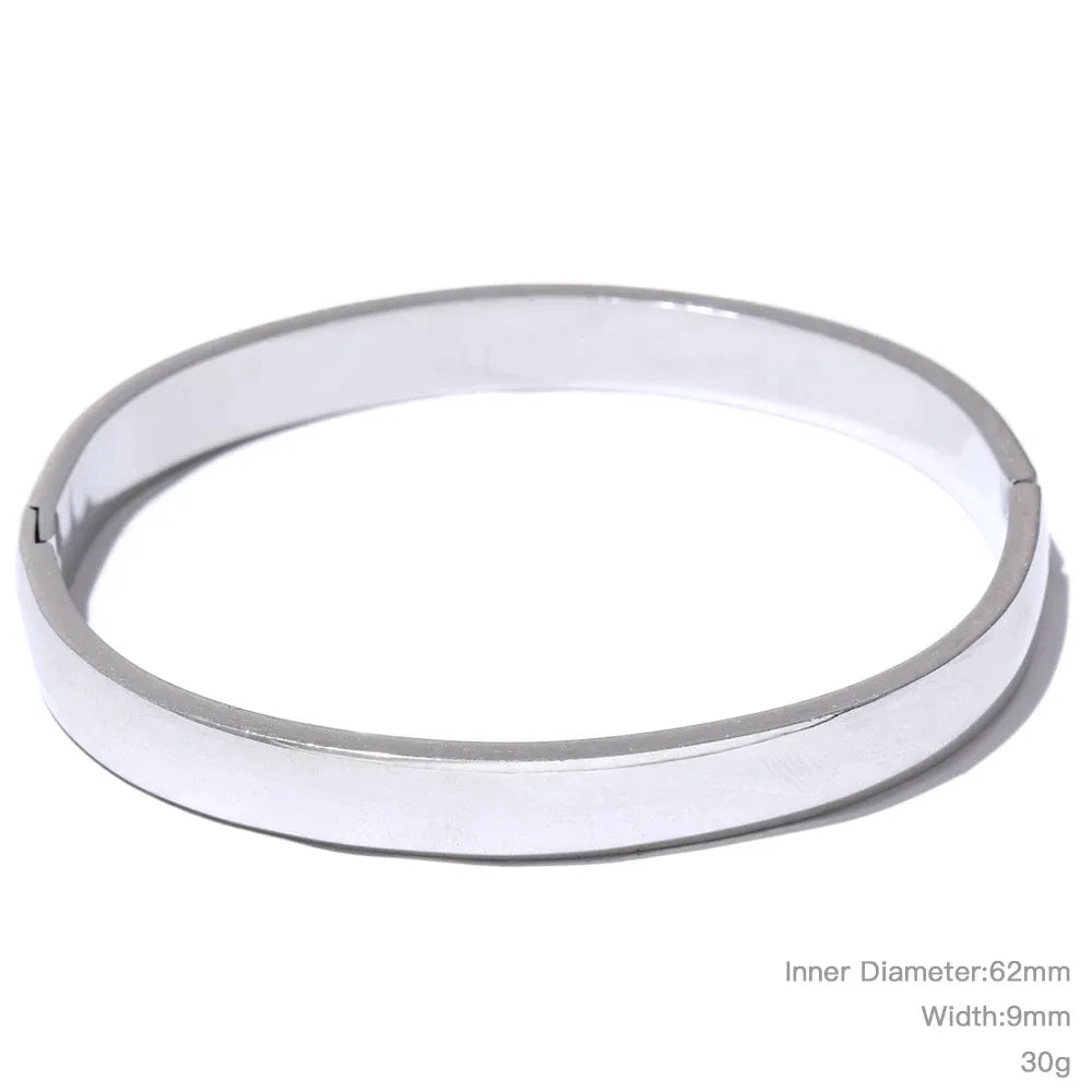 Minimalistisches rundes Armband – 316L Edelstahl, 18 Karat vergoldet, wasserdicht