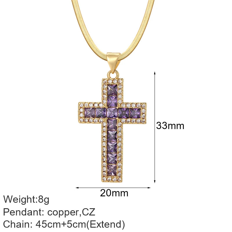 Halskette mit Kreuzanhänger – Spirituelle Eleganz & Trendy