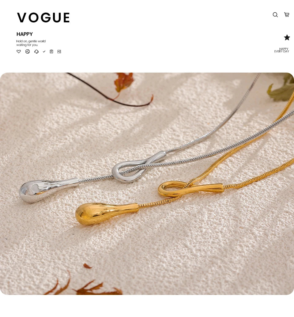 Elegante Halskette – 316L Edelstahl 18K Gold PVD plattiert