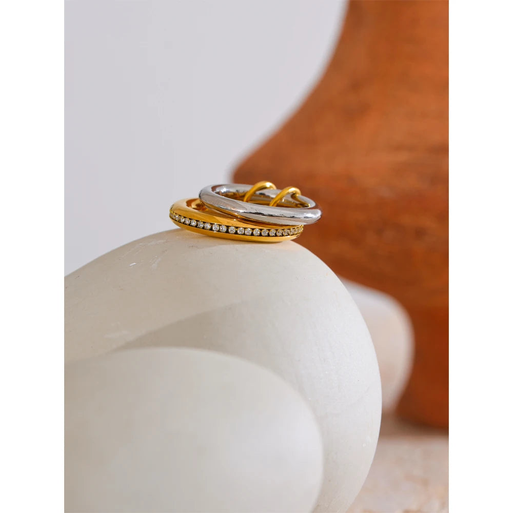 Bague anneaux superposés – élégance minimale