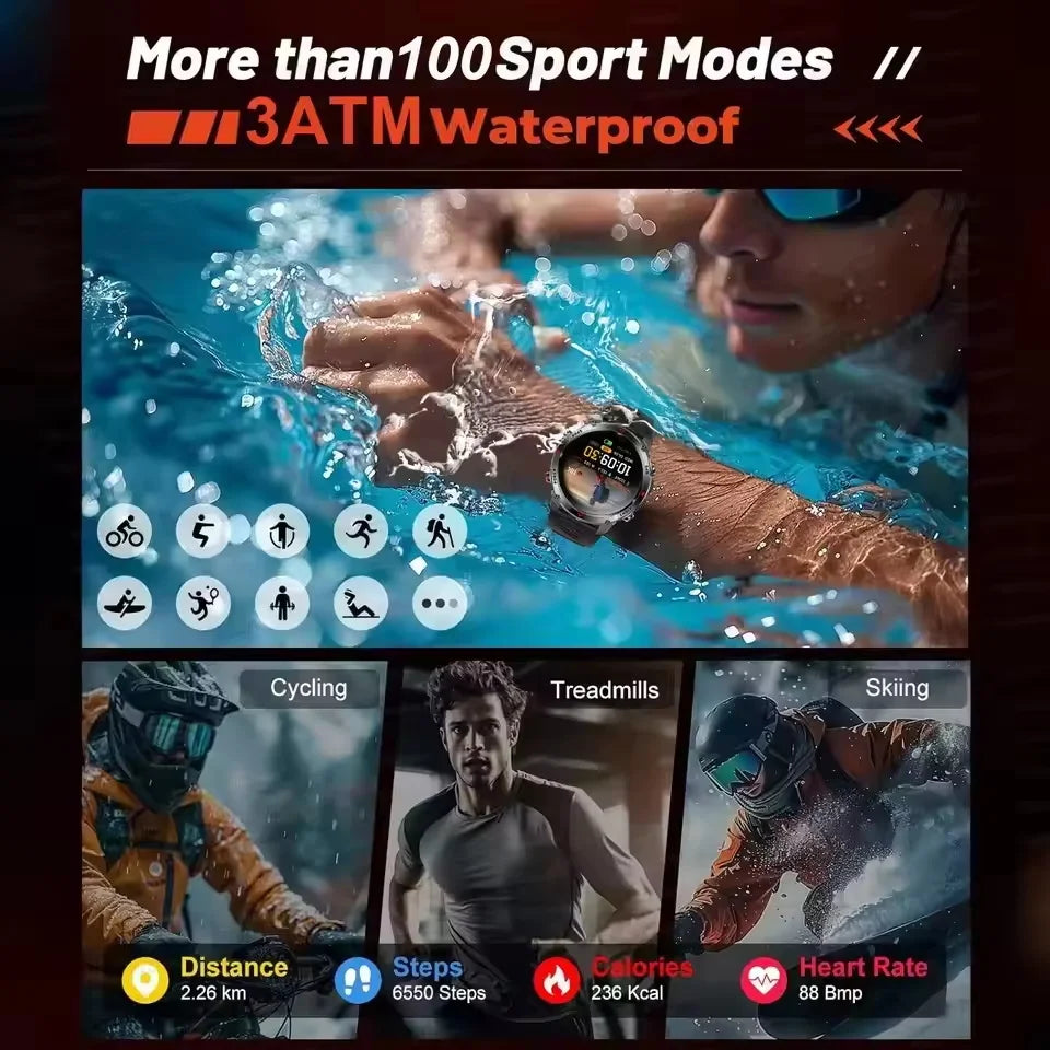 T-Rex 3 Smartwatch – Dualfrequenz-GPS, 3 ATM, Kompass, Höhenmesser, Multisport-Herrenuhr